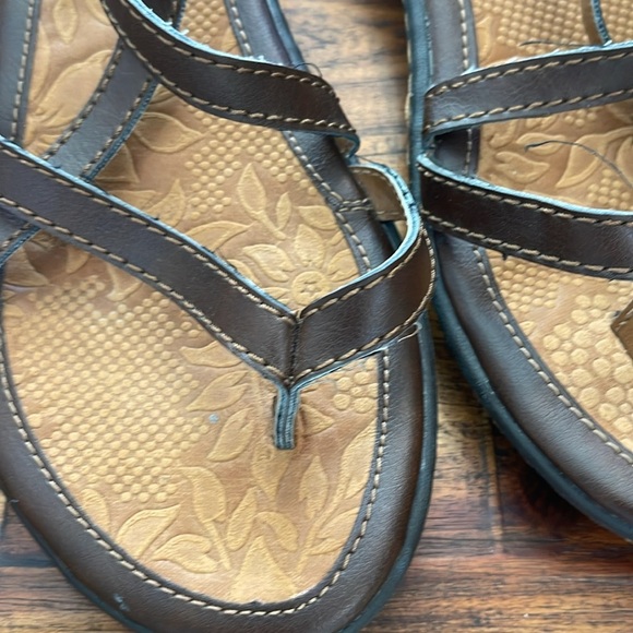 B.O.C. Born Strappy brown flat sandals size 10 huaraches thongs - Picture 3 of 13